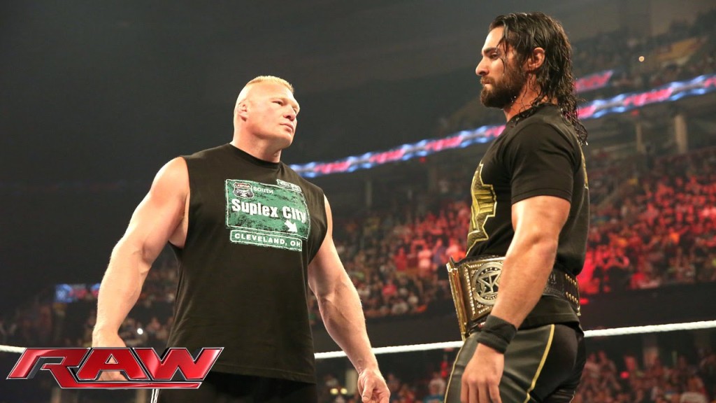 scared rollins facing brock lesnar